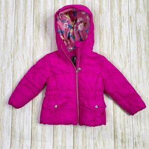 Rothschild Pink Hooded Puffer Jacket